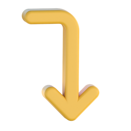 Turn Right Down  3D Icon