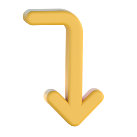 Turn Right Down  3D Icon