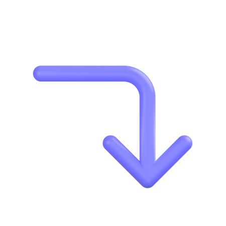 Turn-right-down  3D Icon