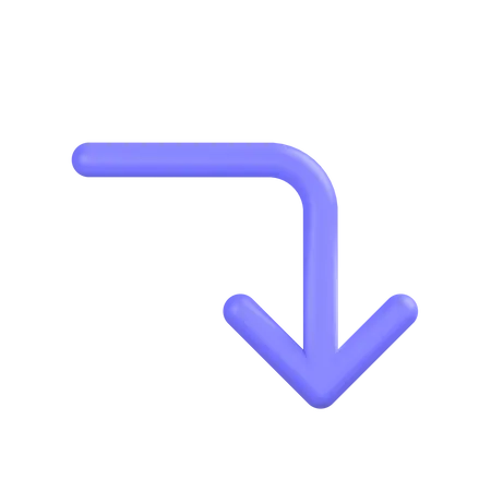 Turn-right-down  3D Icon