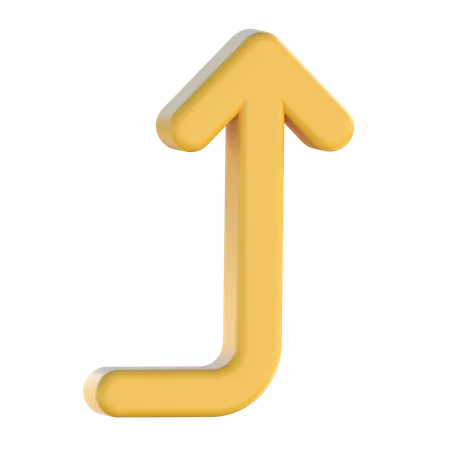 Turn Right Top  3D Icon