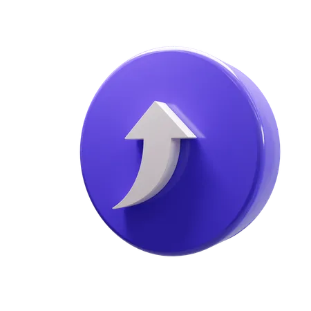 Turn Up Arrow  3D Icon