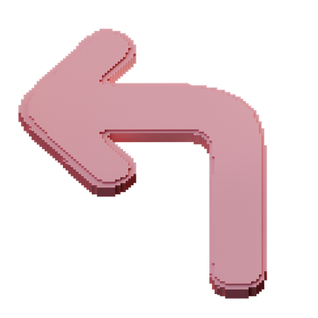 Turn Up Left  3D Icon