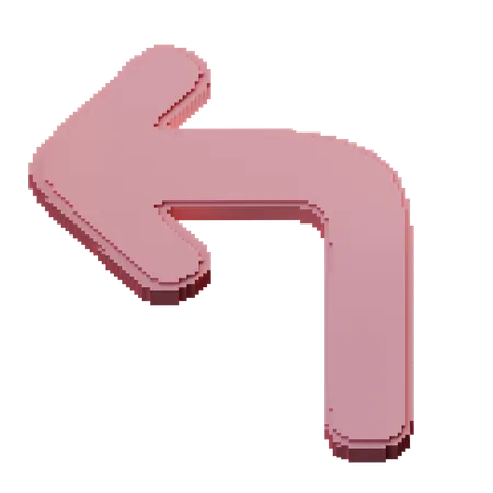 Turn Up Left  3D Icon