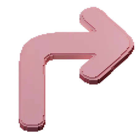 Turn Up Right  3D Icon