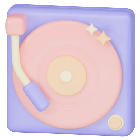 Turntable 3 D Render Icon Illustration 3D Icon