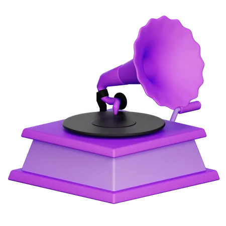 3 D Party Turntable Illustration 3D Icon