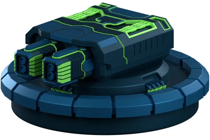 Turret Defence  3D Icon