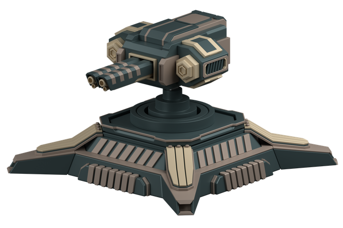 Turret Defence  3D Icon