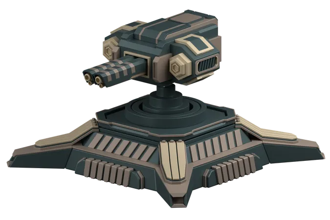 Turret Defence  3D Icon