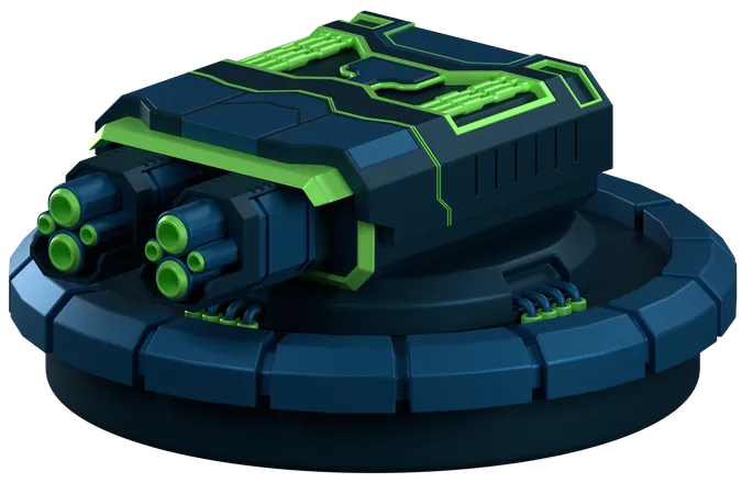 Turret Defence  3D Icon