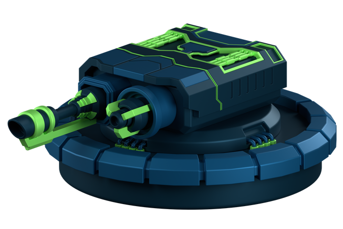 Turret Defence  3D Icon