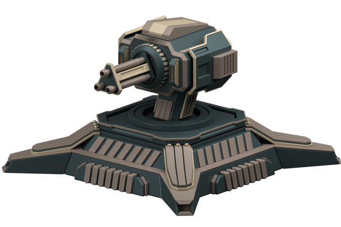 Turret Defence  3D Icon