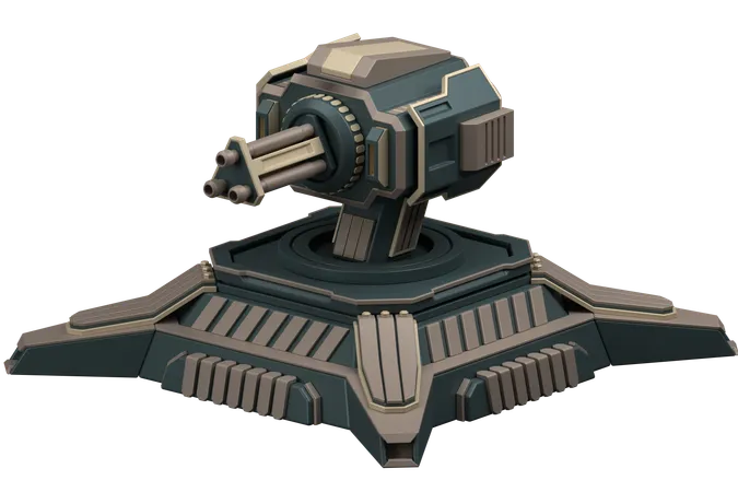 Turret Defence  3D Icon