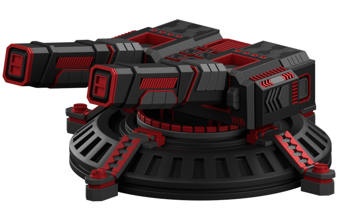 Turret Defence  3D Icon