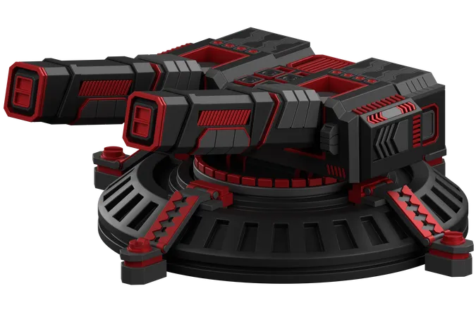 Turret Defence  3D Icon