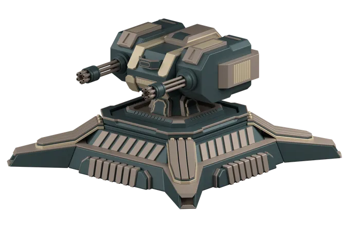 Turret Defence  3D Icon