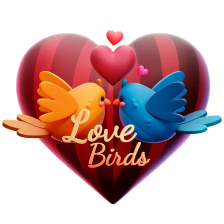 Liebe Vögel Paar  3D Icon