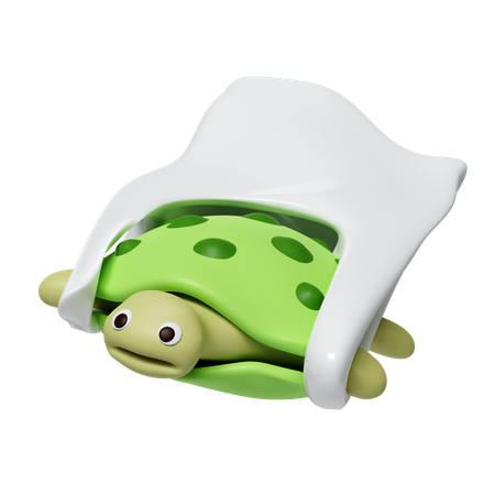 Turtle Trapped In Plastic Bag  3D Icon