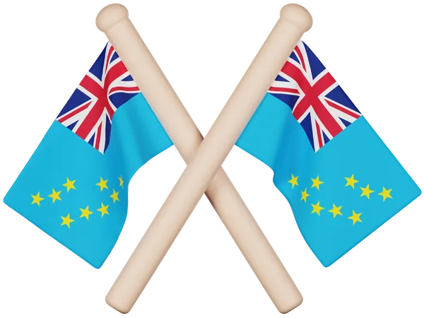 Drapeau tuvalu  3D Icon