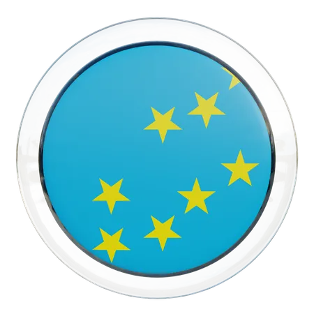 Drapeau rond des Tuvalu  3D Icon