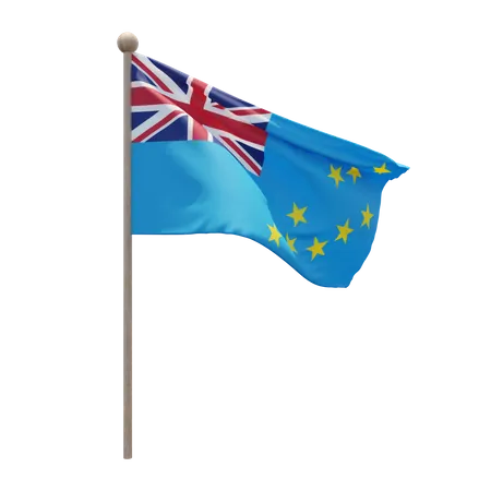 Tuvalu-Fahnenmast  3D Flag