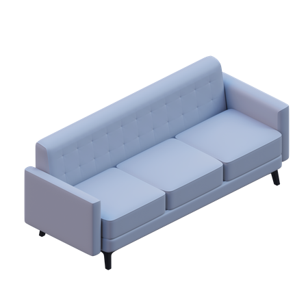 Tuxedo Sofa  3D Icon
