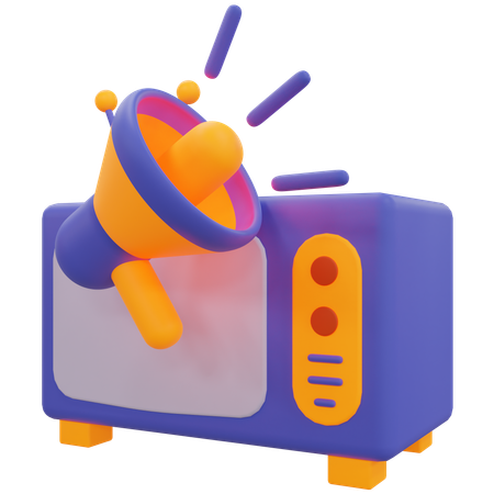 Tv Ads  3D Icon