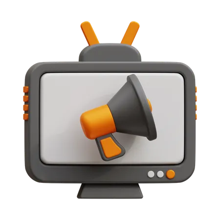 Tv Ads  3D Icon