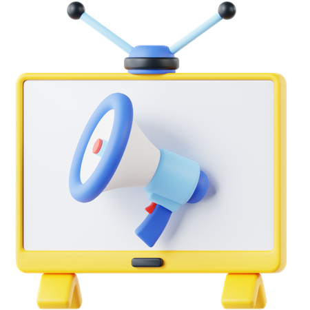 Tv Ads  3D Icon