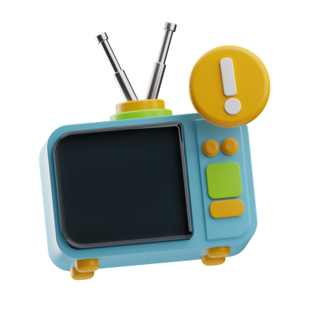 Tv Alert  3D Icon