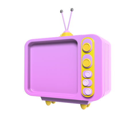 Televisão analógica  3D Icon