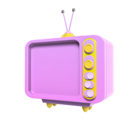 Televisão analógica  3D Icon