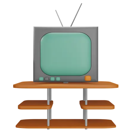 Tv And Rack  3D Icon