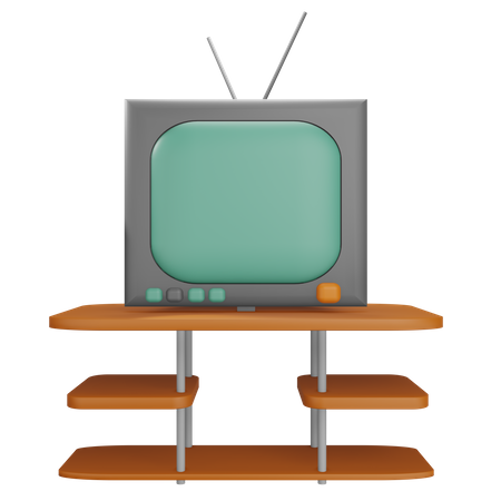 Tv And Rack  3D Icon