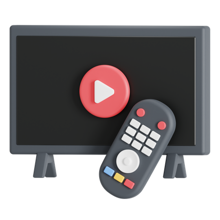 Tv e controle remoto  3D Icon
