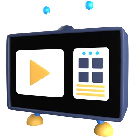 Tv Marketing  3D Icon