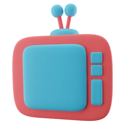 TV Monitor 3D Icon