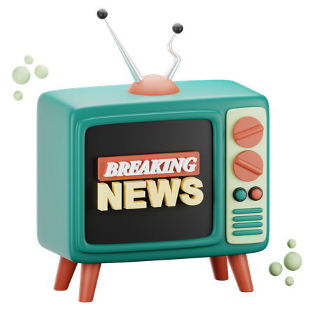 Tv News  3D Icon