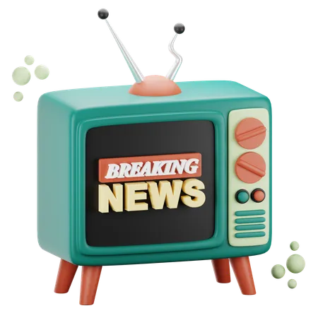 TV News 3 D Illustration 3D Icon