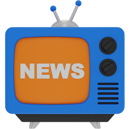 TV News  3D Icon