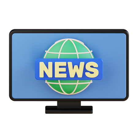 TV News  3D Icon