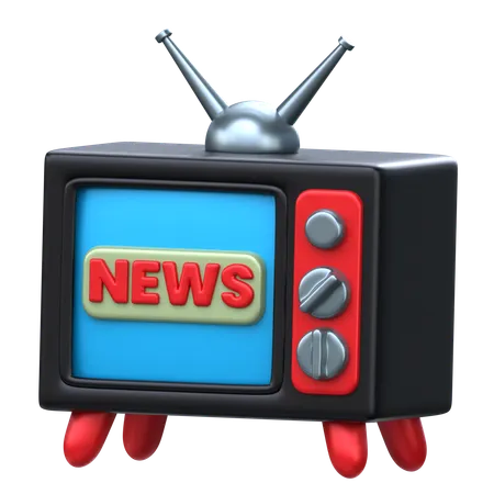 TV News 3 D Journalist Icon 3D Icon