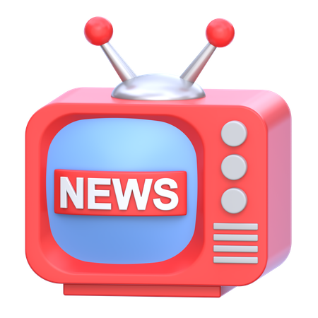 Tv News  3D Icon