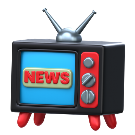 TV News  3D Icon