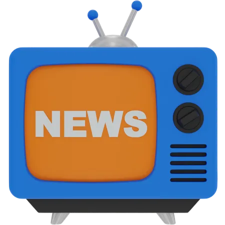 TV News  3D Icon