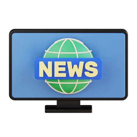 TV News  3D Icon