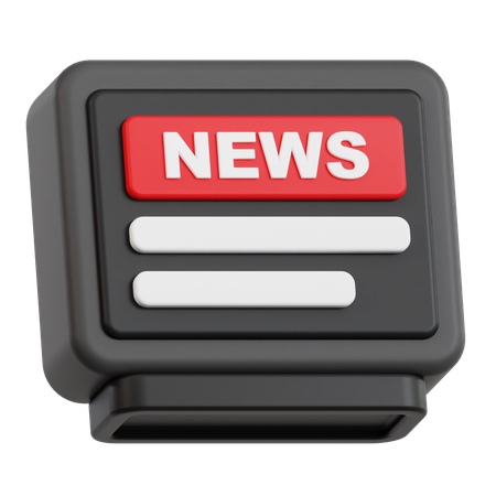 Tv News  3D Icon