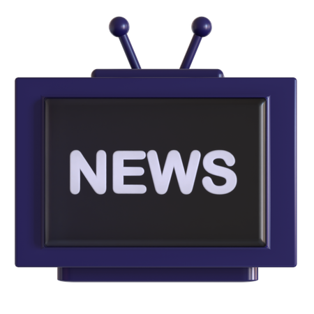 Tv News  3D Icon