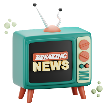 Tv News  3D Icon